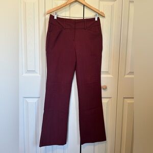 New York and Co Burgundy Maroon Bootcut Dress Pants